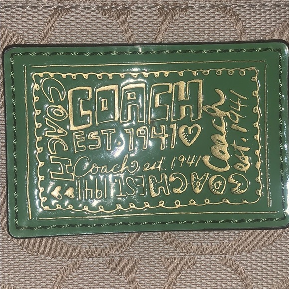 Coach Grass and Khaki Wristlet - Picture 5 of 6